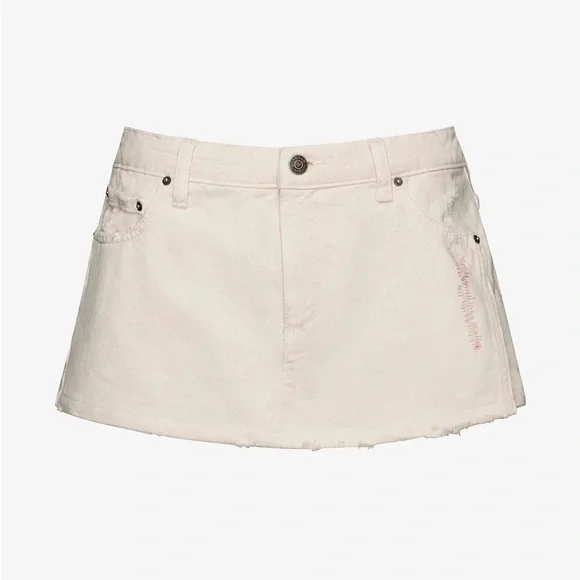 Skirts Seroya Zuri Denim Skirt In Bleach Pink 275